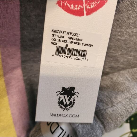 WILDFOX NO MORE BAD DAYS NEW SWEAT SET /SWEATSHIRT AND PANTS SIZE MED - Picture 6 of 8